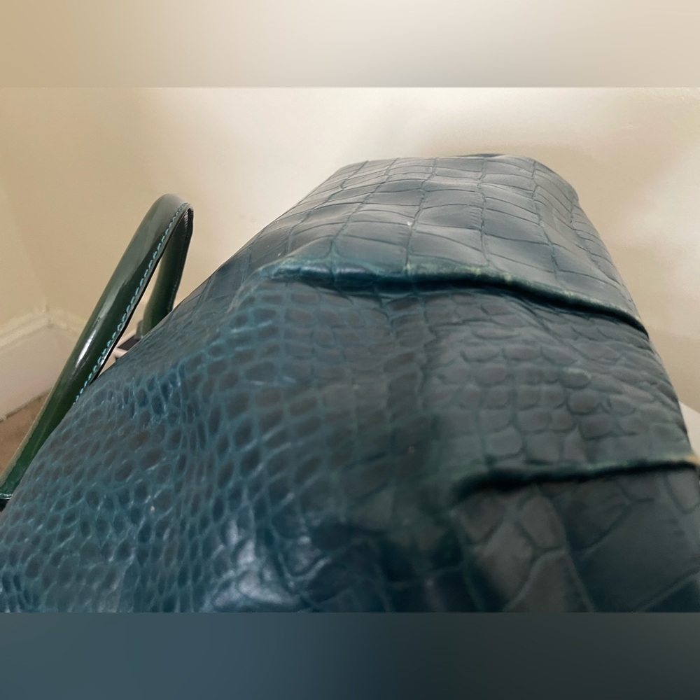 Coach Madison Embossed Croc Sophia Satchel - Picture 8 of 14